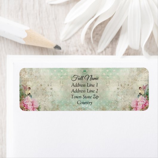 Shabby Chic Return-adreslabels Etiket (Insitu)