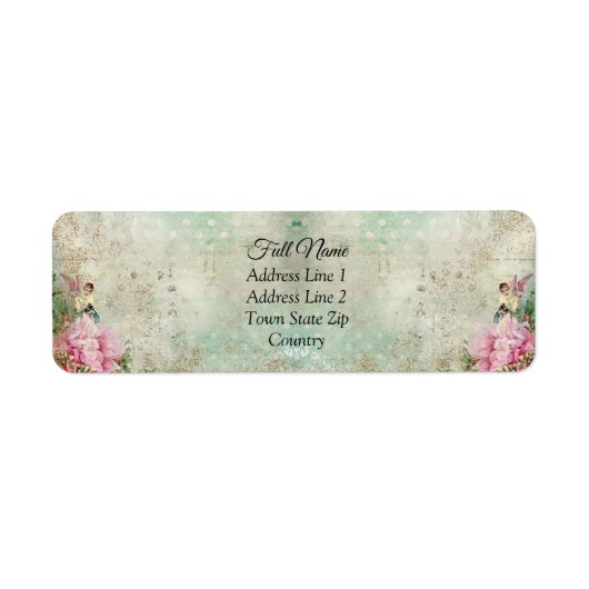  Shabby Chic Return-adreslabels Etiket (Voorkant)