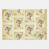 Shabby Chic Romantic, Frans geïnspireerd op Cherub Inpakpapier Vel (Voorkant 3)