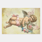 Shabby Chic Romantic, Frans geïnspireerd op Cherub Inpakpapier Vel (Voorkant 2)