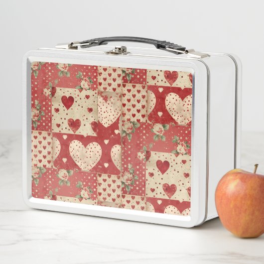  Shabby Chic Rood Patchwork Patroon (In situ)