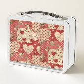 Shabby Chic Rood Patchwork Patroon (Achterkant)