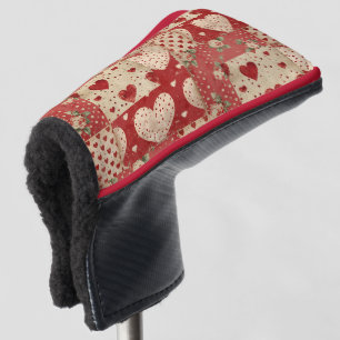Shabby Chic Rood Patchwork Patroon Golfheadcover