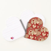  Shabby Chic Rood Patchwork Patroon Notitieboek (Binnen)