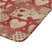  Shabby Chic Rood Patchwork Patroon Snijplank (Hoek)