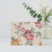  Shabby Chic Rood Wit En Zwart Rozen Briefkaart (Staand voorkant)