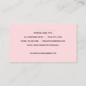 Shabby & Chic  Roos Bloemen Gepersonaliseerde Bus Visitekaartje (Achterkant)