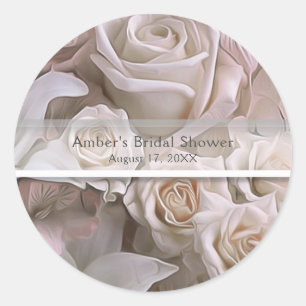 Shabby Chic Roos Bloemen Vrijgezellenfeest Custom Ronde Sticker