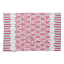 Shabby Chic Roos & Blue Damask & Stripes