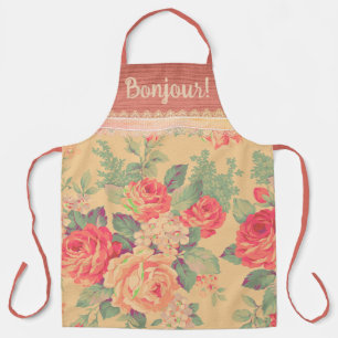 Shabby Chic  Roos Bonjour Schort