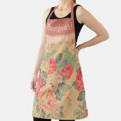 Shabby Chic  Roos Bonjour Schort (Insitu)