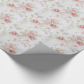 Shabby Chic Roos Floral Cadeaupapier (Hoek)