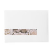 Shabby Chic Roos Floral Elegant Invitation Custom Omwikkelbaar Adreslabel (Voorkant)