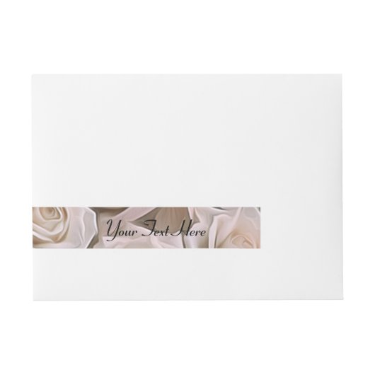 Shabby Chic Roos Floral Elegant Invitation Custom Omwikkelbaar Adreslabel (Voorkant)