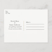 Shabby Chic Roos Floral Elegant Save the Date Aankondigingskaart (Achterkant)