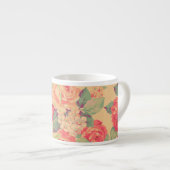 Shabby Chic Roos Floral Espresso Kop (Voorkant rechts)