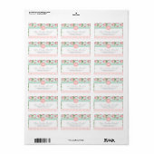 Shabby & Chic  Roos Floral Gepersonaliseerd Etiket (Full Sheet)