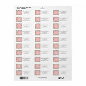 Shabby & Chic Roos Floral Gepersonaliseerd Etiket (Full Sheet)