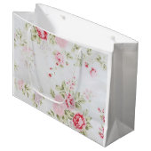 Shabby Chic Roos Floral Groot Cadeauzakje (Voorkant Gekanteld)