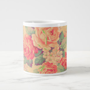 Shabby Chic Roos Floral Grote Koffiekop