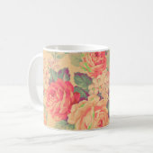 Shabby Chic Roos Floral Koffiemok (Voorkant links)
