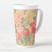 Shabby Chic Roos Floral Latte Mok (Rechterhoek)