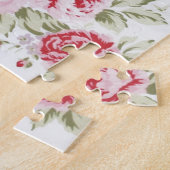 Shabby Chic Roos Floral Legpuzzel (Zijkant)