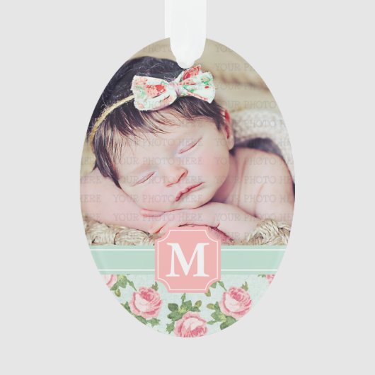 Shabby & Chic Roos Floral Ornament (voorkant)