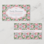 Shabby & Chic Roos Floral Visitekaartje (Voorkant / Achterkant)