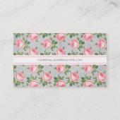 Shabby & Chic Roos Floral Visitekaartje (Achterkant)