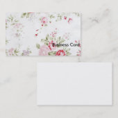 Shabby Chic Roos Floral Visitekaartje (Voorkant / Achterkant)