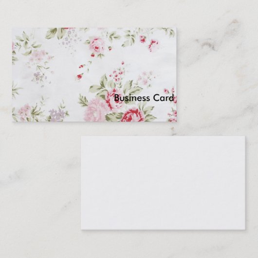 Shabby Chic Roos Floral Visitekaartje (Voorkant / Achterkant)