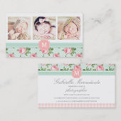 Shabby & Chic Roos Floral Visitekaartje (Voorkant / Achterkant)