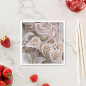 Shabby Chic Roos Floral Vrijgezellenfeest Elegant Servet (Insitu)