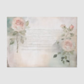 Shabby Chic Roos Frans script Tissuepapier (Voorkant)