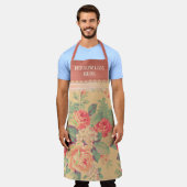 Shabby Chic  Roos Gepersonaliseerd Schort (Gedragen)