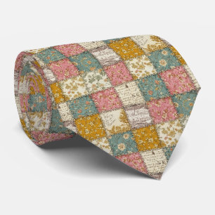 Shabby Chic Roos Quilt Patroon Stropdas