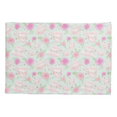 Shabby Chic Roos Tea Cups Patroon Kussensloop (Achterkant)