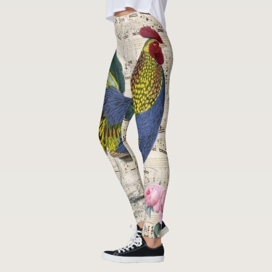 Shabby Chic Rooster Leggings (Links)