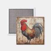 Shabby Chic Rooster Magneet (Voorkant / Achterkant)