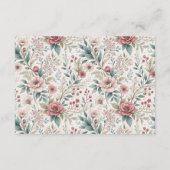 Shabby Chic Rose Garden Diapper Raffle Informatiekaartje (Achterkant)