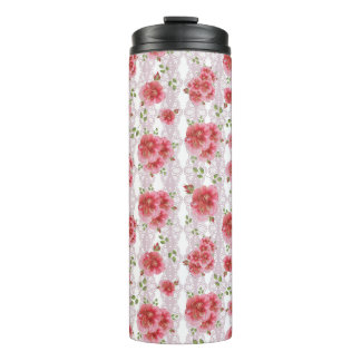 Shabby Chic Rose Tumbler Thermosbeker