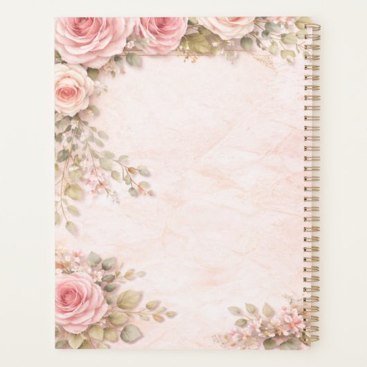 Shabby Chic Roses Planner  (Achterkant)
