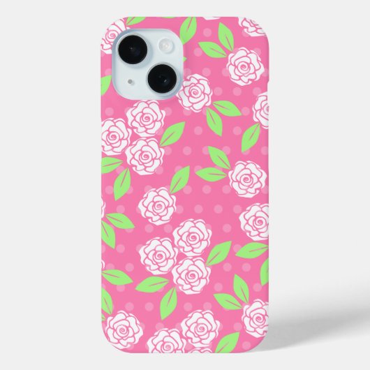 Shabby Chic Roze Bloem Case-Mate iPhone Case (Achterkant)