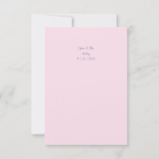 Shabby Chic Roze Bloemen bruiloft uitnodiging (Achterkant)