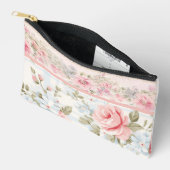 Shabby chic roze bloemenpatroon etui (Open)