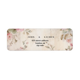  shabby chic roze bruiloft retouradres etiket