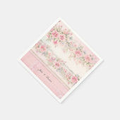  shabby chic roze bruiloft servet (Hoek)