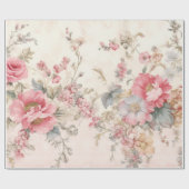  shabby chic roze cadeaupapier (Vlak)