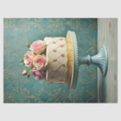  shabby chic roze cake blush rozen tissuepapier (Voorkant)